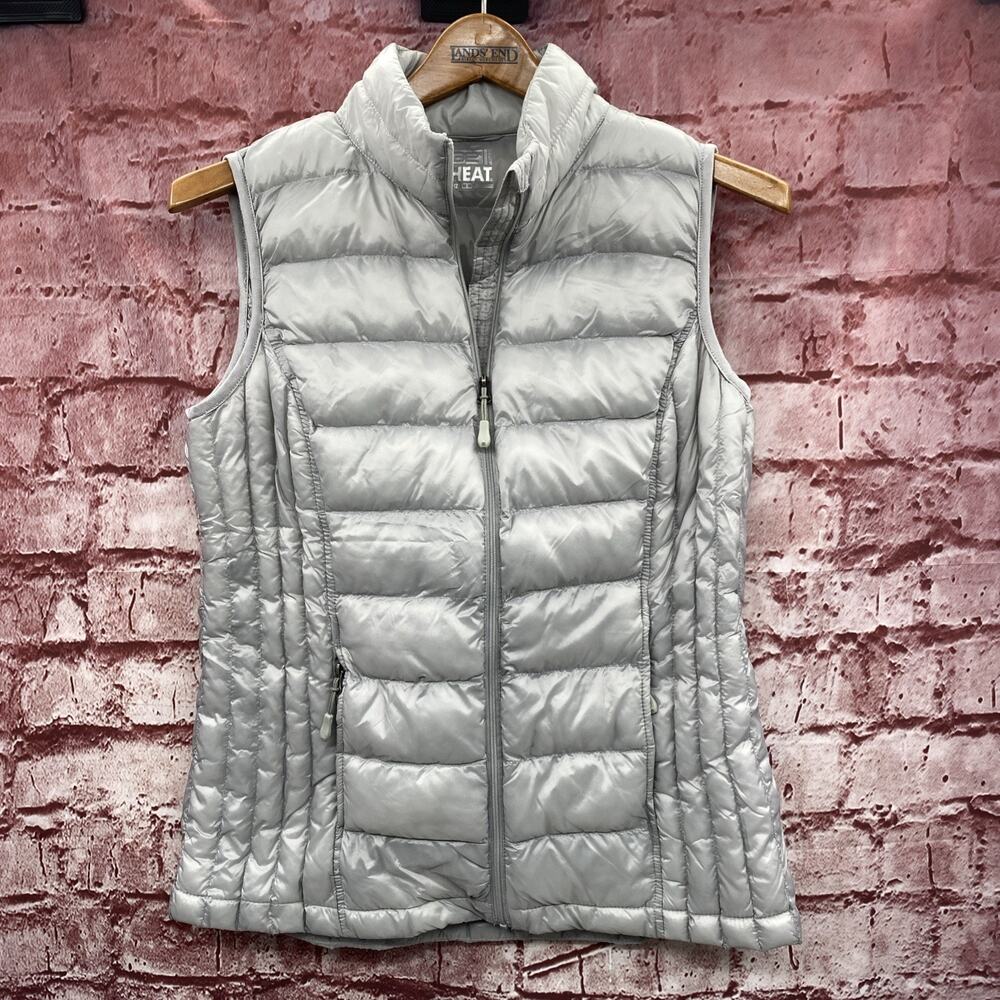 32 Degrees Vest Womens Extra Small Gray Puffer Lightweight Packable Full Zip